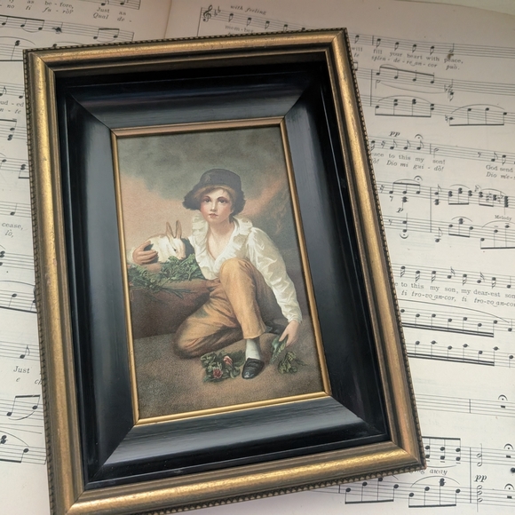 Framed Vintage Boy Portrait - Picture 2 of 9